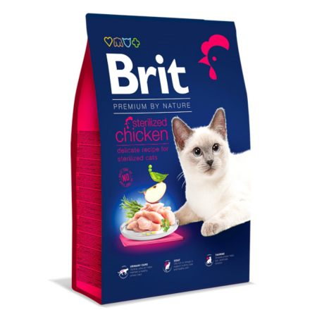 Hrana Uscata Pisici - Hrana Uscata Brit Premium by Nature Cat Sterilized Chicken 8 kg