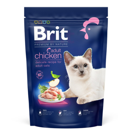 Hrana Uscata Pisici - Hrana Uscata Brit Premium by Nature Cat Adult Chicken 800 g