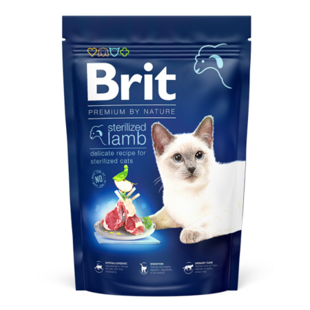 Hrana Uscata Pisici - Hrana Uscata Brit Premium by Nature Cat Sterilized Lamb 1,5 kg