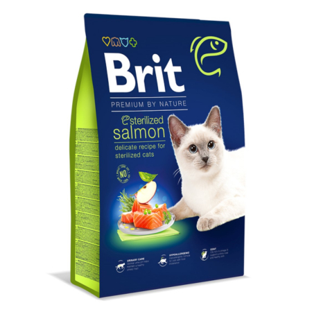 Hrana Uscata Pisici - Hrana Uscata Brit Premium by Nature Cat Sterilized Salmon 8 kg