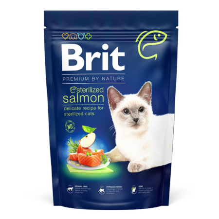 Hrana Uscata Pisici - Brit Premium by Nature Cat Sterilized Salmon 1.5 kg