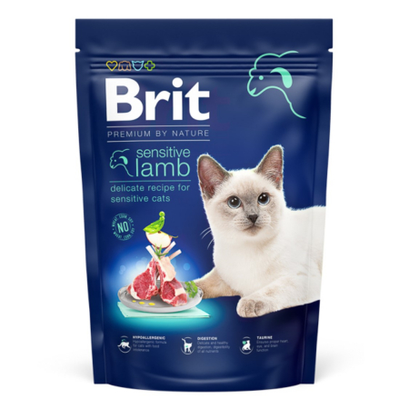 Hrana Uscata Pisici - Hrana Uscata Brit Premium by Nature Cat Sensitive Lamb 1.5 kg