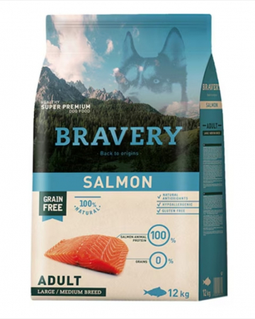 Hrana Uscata Caini - Hrana Uscata Caini, Bravery , Adult Medium large Somon, 12kg