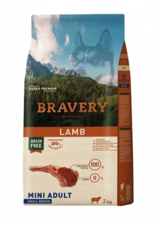 Hrana Uscata Caini - Hrana Uscata Caini, Bravery , Adult Mini, Miel, 2kg