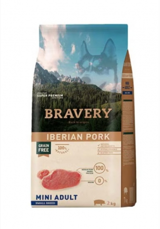 Hrana Uscata Caini - Hrana Uscata Caini, Bravery , Adult Mini Iberian Pork, 2kg