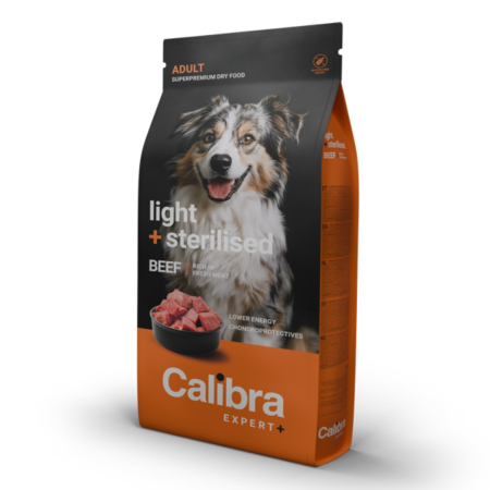 campanie royal saci adult - Hrana uscata caini,Calibra Dog Expert+ Adult Light & Sterilised Beef 12 kg