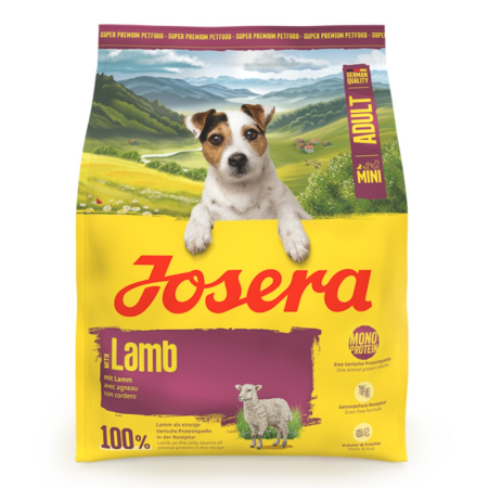 Caini - Hrana uscata caini, Josera Mini Adult with Lamb 5x900 g (Mini Deluxe)