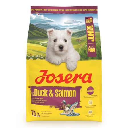 Hrana Uscata Caini - Hrana uscata caini junior, Josera Mini Junior with Duck & Salmon 3 kg