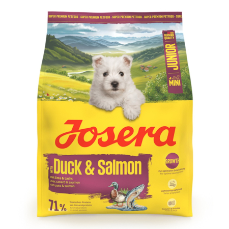 Caini - Hrana uscata caini junior, Josera Mini Junior with Duck & Salmon 5x900 g