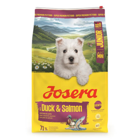 Hrana Uscata Caini - Hrana uscata caini junior, Josera Mini Junior with Duck & Salmon 10 kg