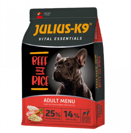 Hrana Uscata Caini - Hrana uscata caini premium, Julius K9 Adult Vital Essentials - Vita si Orez - 12kg