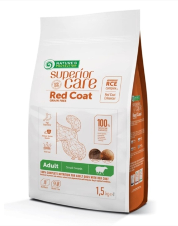 Caini - Hrana uscata caini, Superior Care Red Coat Grain Free Adult Smalll&Mini Breeds cu Miel 1,5 kg