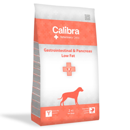 Diete veterinare caini - Hrana uscata dietetica pentru caini, Calibra VD Dog Gastrointestinal & Pancreas Low Fat 2 kg