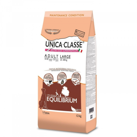 Caini - Hrana uscata pentru caini Unica Classe Equilibrium Adult Mare cu miel, 12 kg