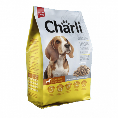 Hrana Uscata Caini - Hrana uscata pentru caini adulti, CHARLI, pui, 500G