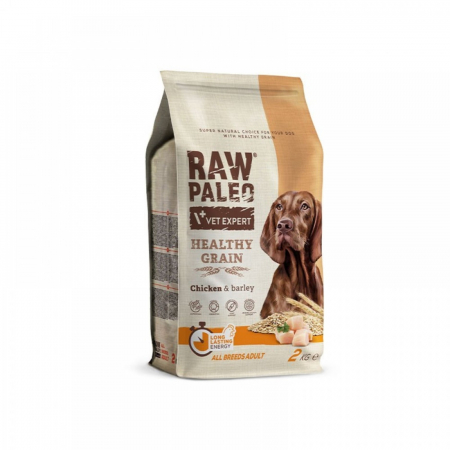 Hrana Uscata Caini - Hrana uscata pentru caini adulti, RAW PALEO HEALTHY GRAIN, pui, 2kg