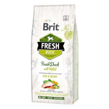 Caini - Hrana uscata pentru caini, Brit Fresh Duck and Millet Active 12 kg