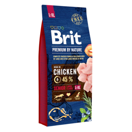 Hrana Uscata Caini - Hrana uscata pentru caini Brit Premium by Nature Senior L plus XL 15 kg