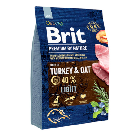 Hrana Uscata Caini - Hrana uscata pentru caini Brit Premium by Nature Light 3 kg