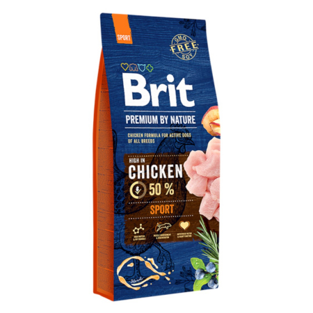 Hrana Uscata Caini - Hrana uscata pentru caini  Brit Premium by Nature Sport 15 kg