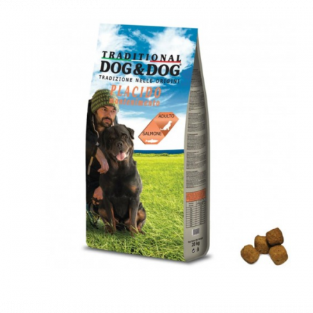 Hrana economica caini - Hrana uscata caini Dog&Dog Expert Traditional cu Somon Placido 10kg