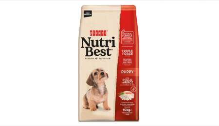 Hrana Uscata Caini - Hrana uscata pentru caini junior Nutribest Puppy, Pui si Orez, 15 kg
