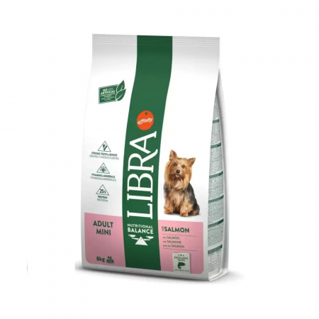 Hrana Uscata Caini - Hrana Uscata pentru caini Libra Adult Mini cu Somon 8 kg