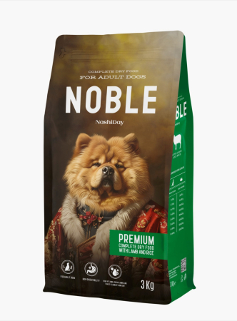Hrana Uscata Caini - Hrana Uscata pentru Caini, Noble Premium, Miel si Orez, 3 kg