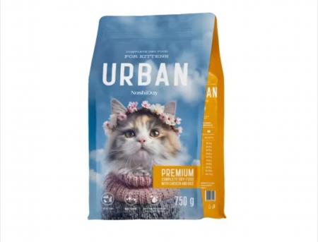 Hrana Uscata Pisici - Hrana Uscata pentru Pisoi, NashiDay Premium Urban, Pui si Orez, 750 g