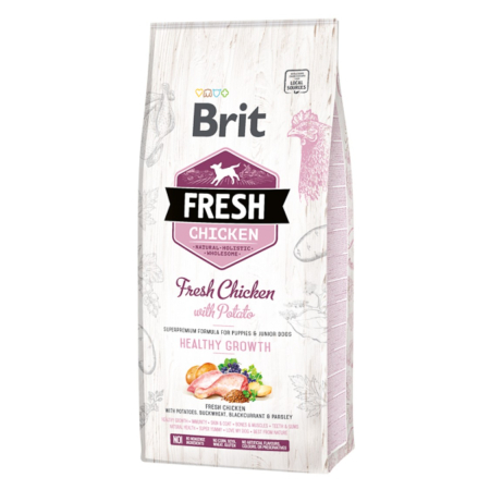 Caini - Hrana uscata caini, Brit Fresh Chicken and Potato Puppy 2.5 kg