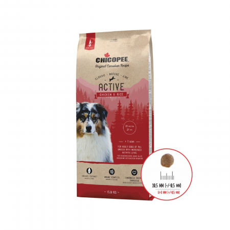 Hrana Umeda Caini - Hrana uscata pentru caini super premium CHICOPEE CNL Active Chicken&Rice 15kg