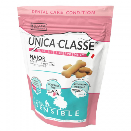 Caini - Recompense delicioase, Biscuiti pentru caini Unica Classe, Adult Sensibil, 300g