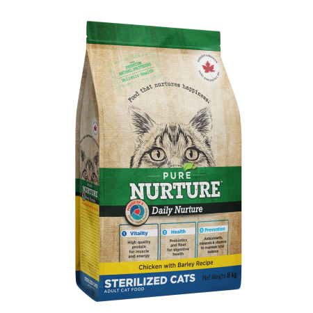 Pisici - Hrana uscata pentru pisici sterilizate Pure Nurture, cu pui, 8kg