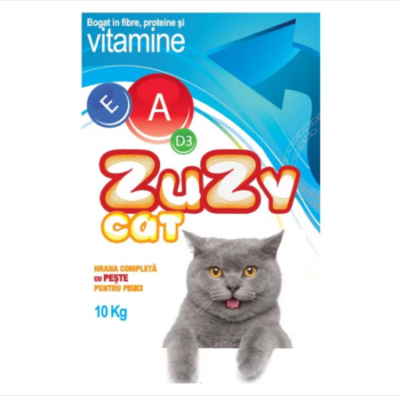Hrana Uscata Pisici - Hrana uscata pentru pisici adulte Zuzy Cat Peste, 10kg