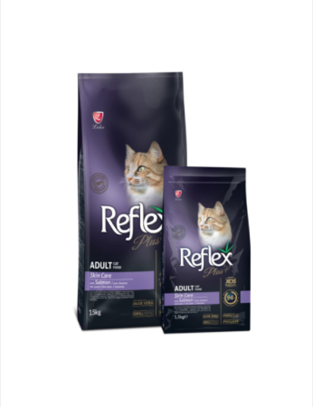 Hrana Uscata Pisici - Hrana uscata pentru pisici Reflex Plus Skin Care Adult Cat Food with Salmon 15 kg