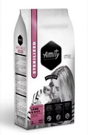 Pisici - Hrana Uscata Pisici, Amity Premium Cats Sterilised, Miel si Orez, 2 kg