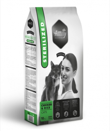 Pisici - Hrana Uscata Pisici, Amity Premium Cats, Sterilizat Pui si Orez, 10 kg