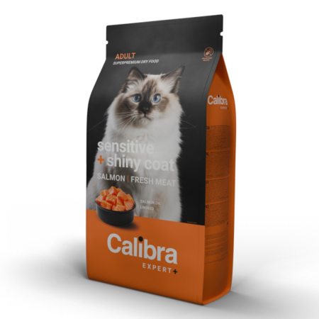 Hrana Uscata Pisici - Hrana uscata pisici, Calibra Cat Expert+ Adult Sensitive & Shiny Coat 6 kg