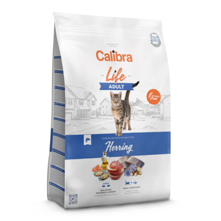Pisici - Hrana uscata pisici, Calibra Cat Life Adult Herring 6 kg