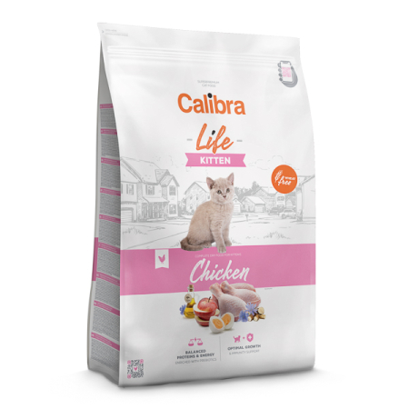 Pisici - Hrana uscata pisici, Calibra Cat Life Kitten Chicken 1.5 kg