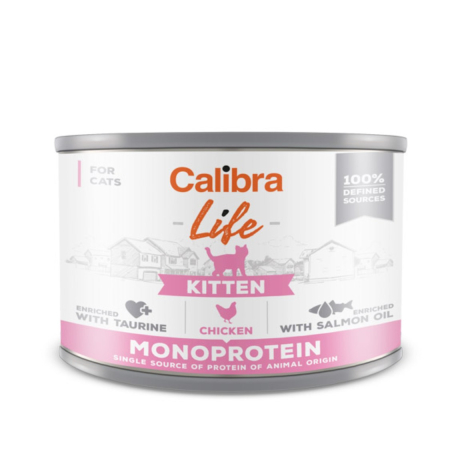 Hrana Umeda - Hrana umeda pisici, Calibra Cat Life Can Kitten Chicken 200 g