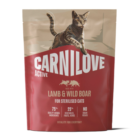 Hrana Uscata Pisici - Hrana uscata pisici, Carnilove Active Cat Dry Lamb & Wild Boar Sterilised Adult All Breeds 400 g