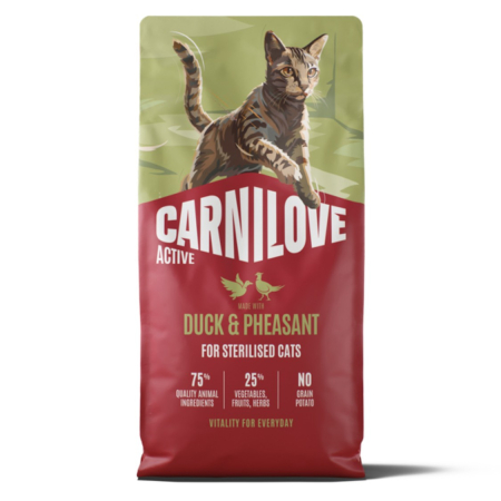 Hrana Uscata Pisici - Hrana uscata pisici, Carnilove Active Cat Dry Duck & Pheasat Sterilised Adult All Breeds 6 kg