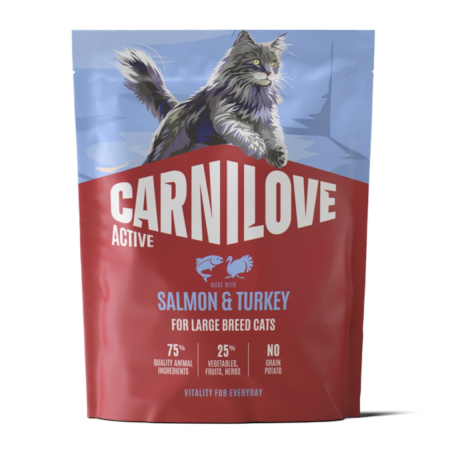 Hrana Uscata Pisici - Hrana uscata pisici, Carnilove Active Cat Dry Salmon & Turkey Adult Large Breeds 400 g
