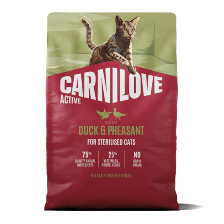 Hrana Uscata Pisici - Hrana uscata pisici, Carnilove Active Cat Dry Duck & Pheasat Sterilised Adult All Breeds 2 kg