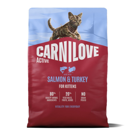 Pisici - Hrana uscata pisici, Carnilove Active Cat Dry Salmon & Turkey Kittens All Breeds 2 kg