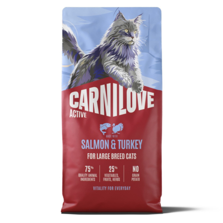 Hrana Uscata Pisici - Hrana uscata pisici, Carnilove Active Cat Dry Salmon & Turkey Adult Large Breeds 6 kg