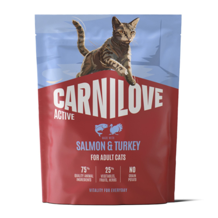 Hrana Uscata Pisici - Hrana uscata pisici, Carnilove Active Cat Dry Salmon & Turkey Adult All Breeds 400 g