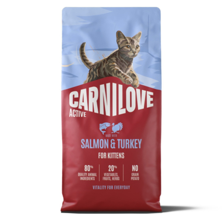 Hrana Uscata Pisici - Hrana uscata pisici, Carnilove Active Cat Dry Salmon & Turkey Kittens All Breeds 6 kg