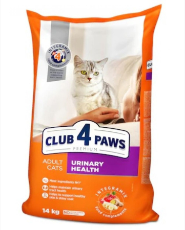Hrana Uscata Pisici - Hrana uscata  pisici, CLUB 4 PAWS Premium Urinary health for adult cats, 14 kg